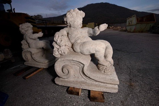 Late 19th Century Italian Carved Stone Putto – Sculpture, Vintage (photo 22 of 39)