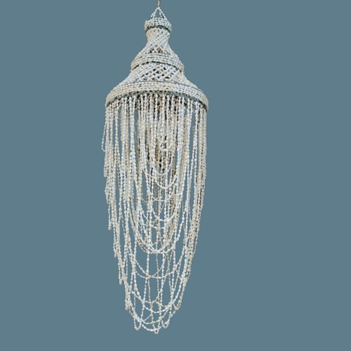 Schelpen hanglamp, creme