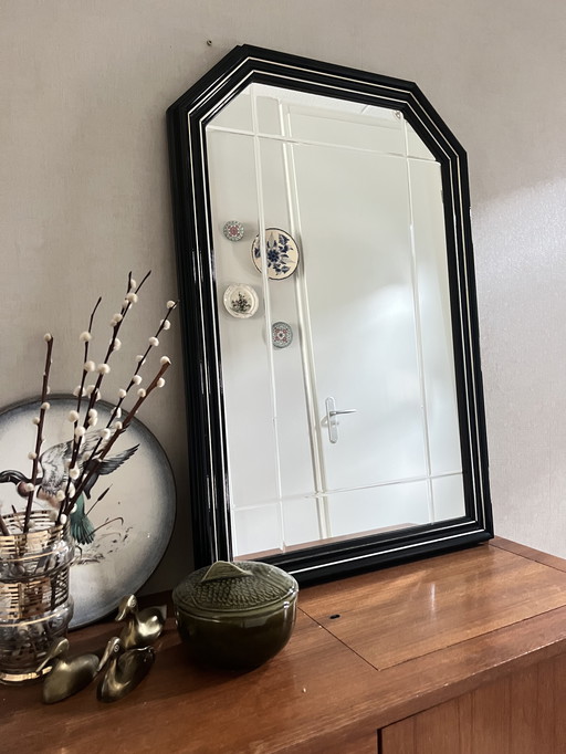 Grande specchio vintage in stile Hollywood Regency