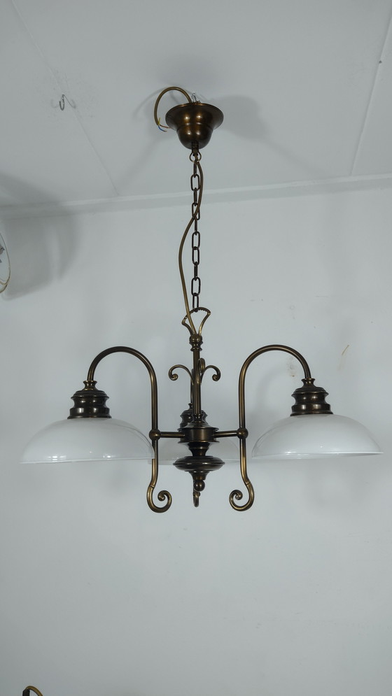 Image 1 of Vintage kroonluchter kleur Messing