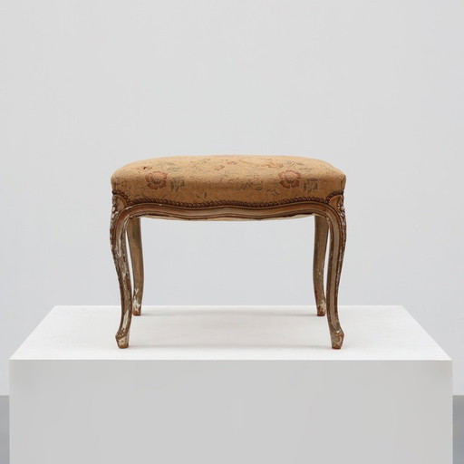 Französische Klavierbank oder Hocker im Louis XV-Stil aus dem 19. Jahrhundert