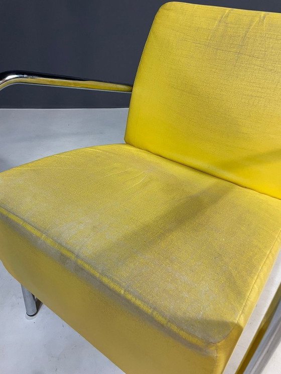 Image 1 of Pair of Bauhaus Chrome Armchairs, Original Condition, Czechoslovakia 1930s