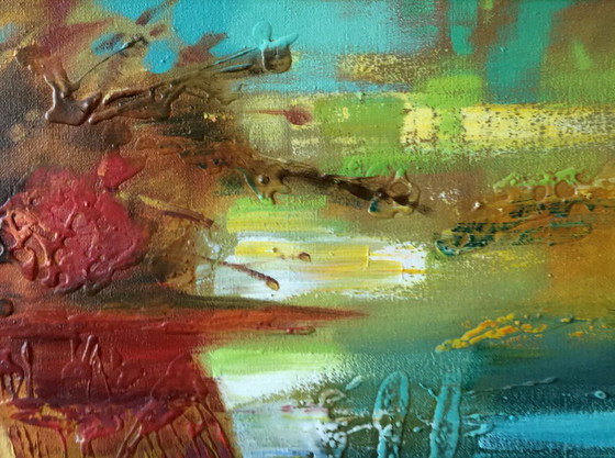 Original Oil Painting Abstract Expressionism Summer – Paintings & Drawings, Canvas (photo 6 of 13)