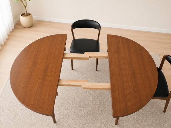 Image 1 of 4 Deense teakhouten stoelen met bijpassende uitschuifbare tafel / jaren 60 / van Sax