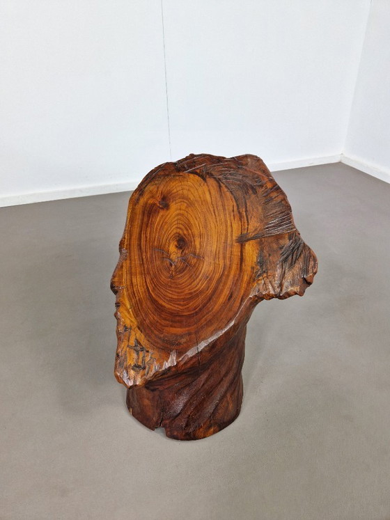Image 1 of Sculpture Woman's Face | Carved Wood | 1970s