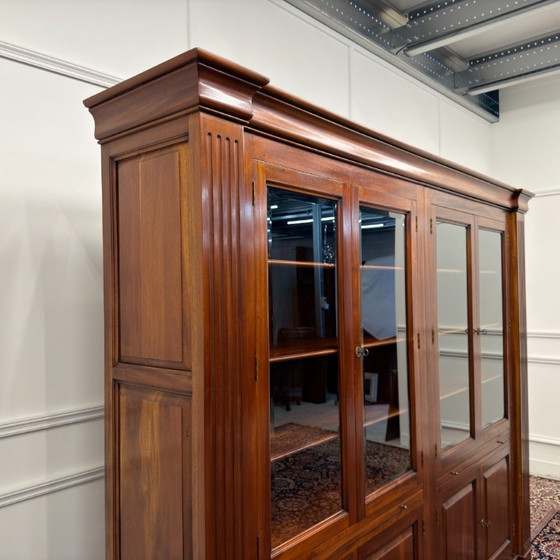 Classic English Bookcase with Columns – Glass, Wood (photo 6 of 20)