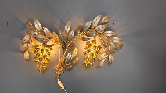 Image 1 of Lampada da parete vintage a forma di tulipano di Hans Kögl, anni '70.