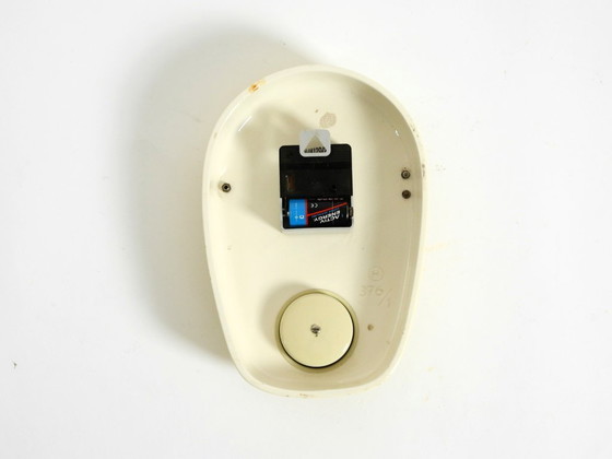 Image 1 of Beautiful battery-operated Mid-Century Modern wall clock by Mauthe with a glazed ceramic case