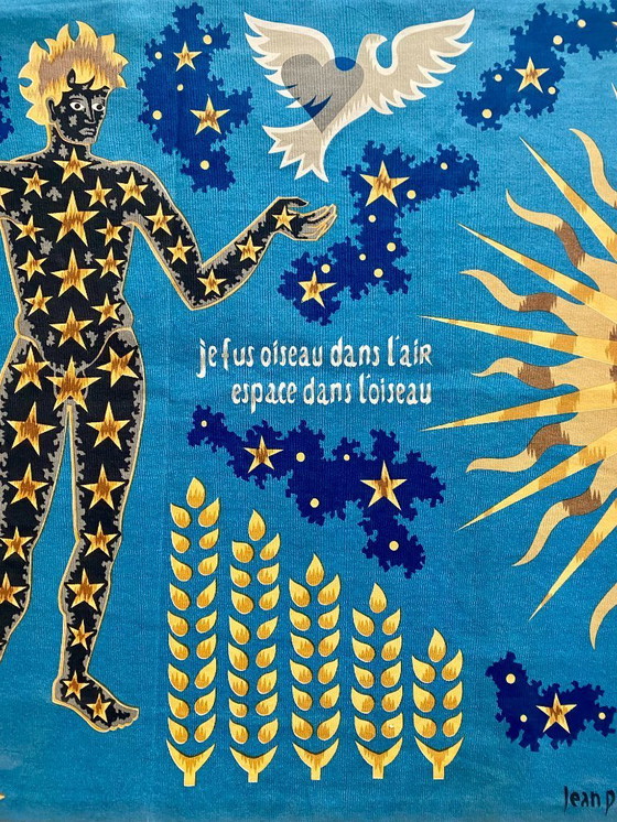 Image 1 of Jean Picard Le Doux Wandteppich „Hommage an Paul Eluard“