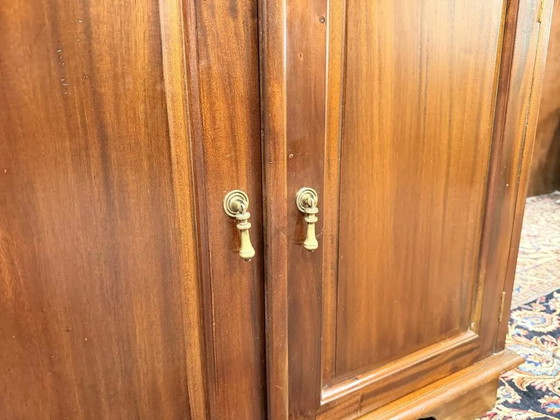 Credenza da ufficio inglese classica, Credenze con vetrina, Marrone (foto 8 di 13)