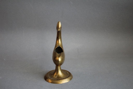 Wal Aus Messing Kleiner Vintage Aschenbecher