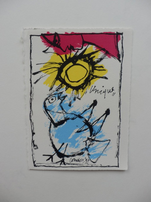 Corneille, Farblithografie, Unikat von 1997