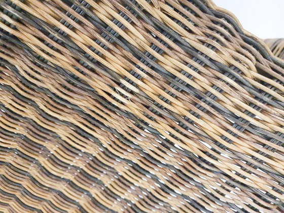 Image 1 of Set van vier rotan S-stoelen in de stijl van Verner Panton