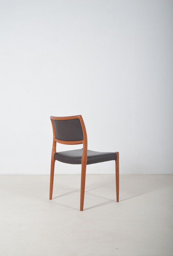 Image 1 of Set Of 6 Chairs Model 80 Designed By Niels Møller, 1960s