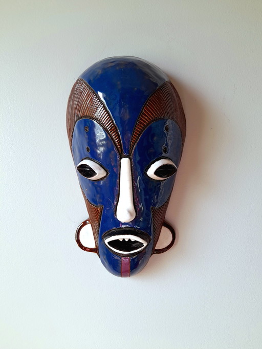 Glazed Ceramic African Mask