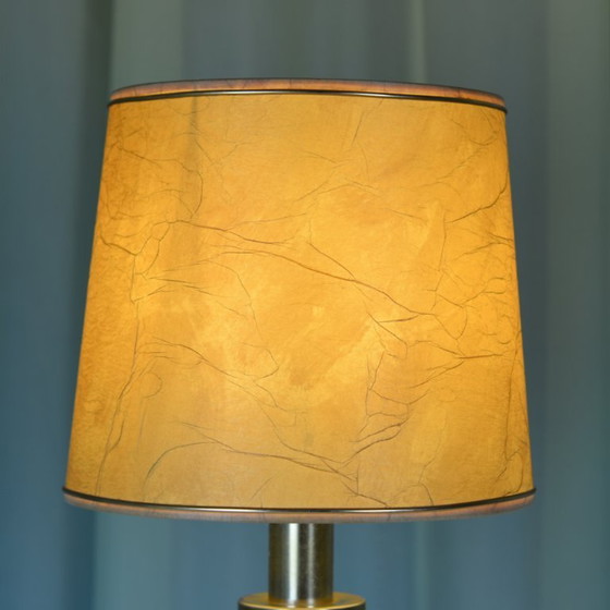 Image 1 of Mid century glass/brass table light