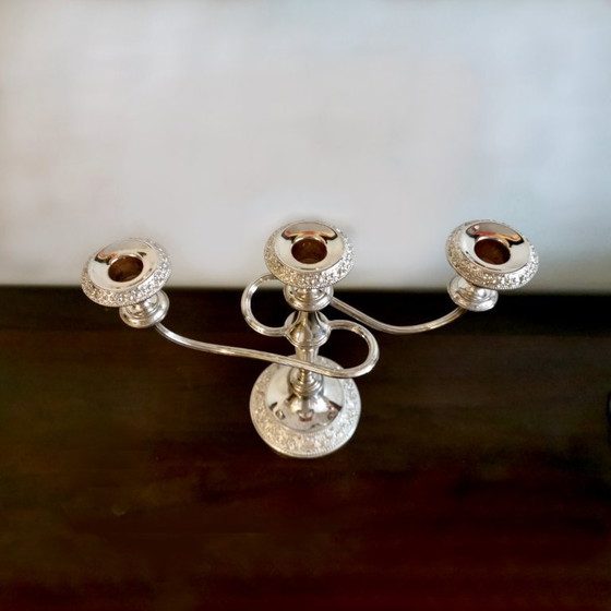 Image 1 of CHANDELIERS ANGLAIS ARGENTÉS