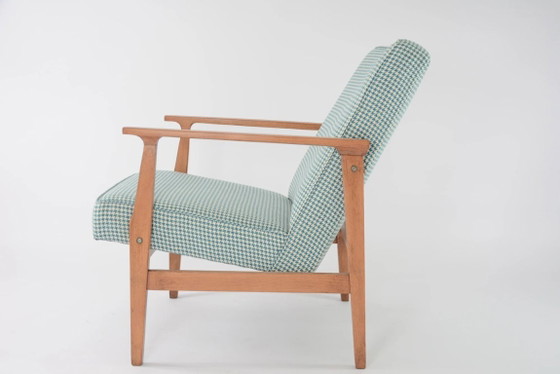 Image 1 of MR fauteuils met smaragdgroen pied-de-poulepatroon