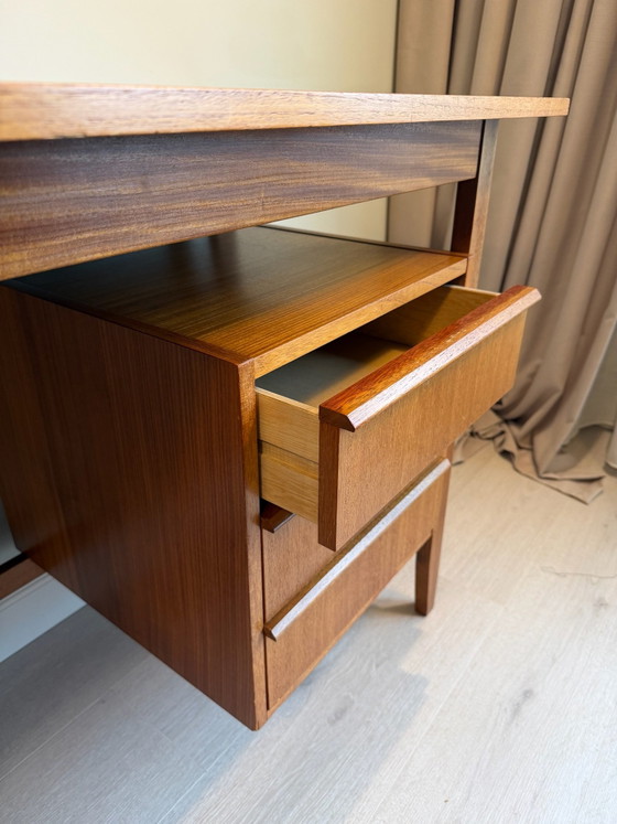 Scrivania vintage in teak, design retrò / mid-century, Scrivanie, Legno, Marrone (foto 5 di 10)