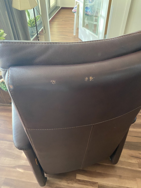 Image 1 of Sillón reclinable de cuero de gran tamaño