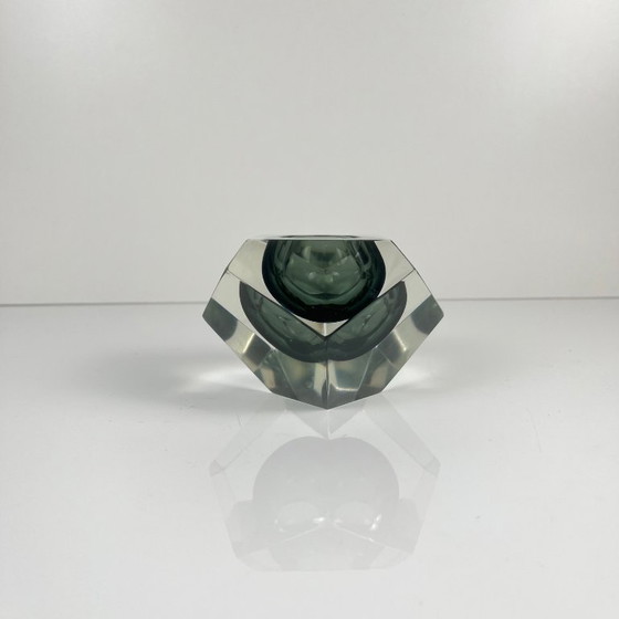 Image 1 of Cenicero/bandeja para joyas Sommerso de cristal de Murano, forma de diamante, Italia, 1970.