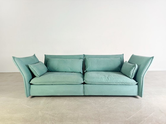 Image 1 of Original Vitra Mariposa three seater sofa turquoise design couch office