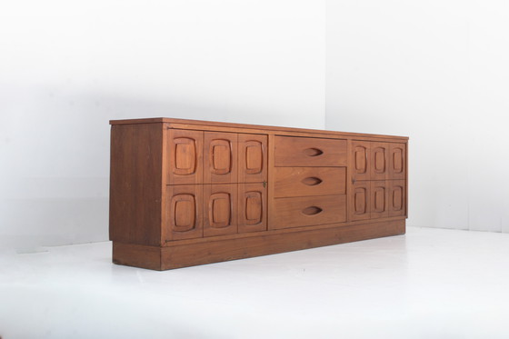 Image 1 of Buffet vintage graphique en bois de teck 1960s