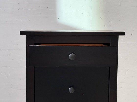 IKEA HEMNES tall chest of drawers with 5 drawers – Black-brown, Solid wood – High Boards (photo 6 of 15)