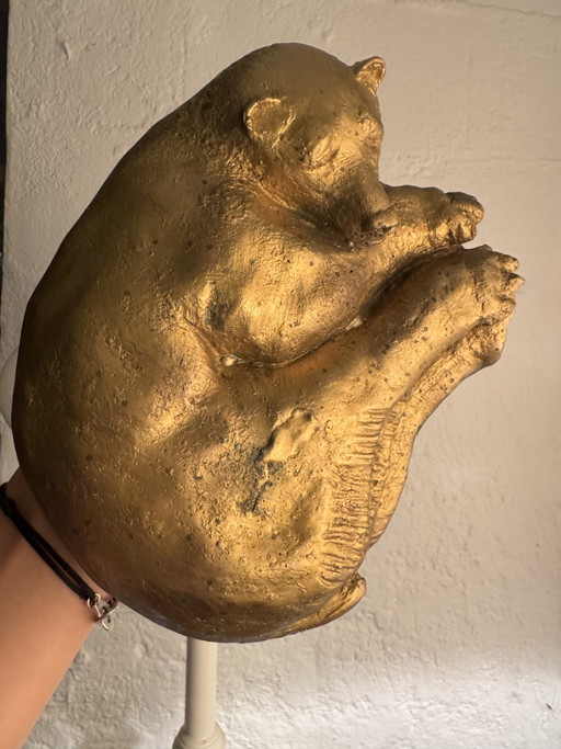 Sculpture ours couché bronze Dacla Seailles