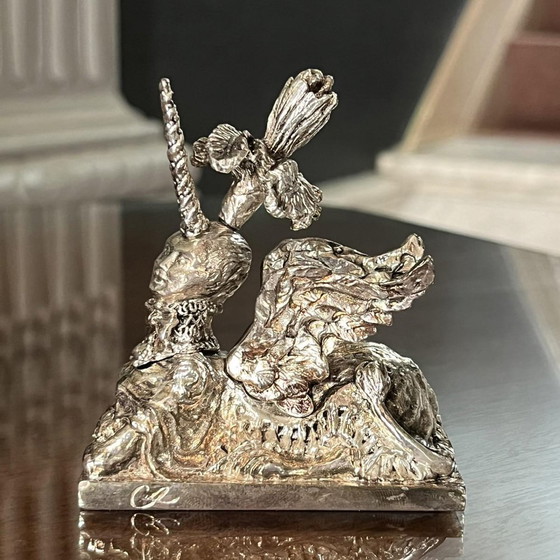 Sculptures Licorne Sphynx & Presse-papiers par Christian Lacroix pour Christofle, 1998 – Bronze, Metal (photo 2 of 10)