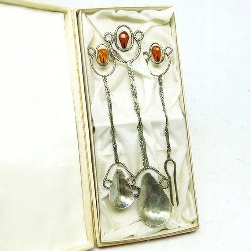 Postmoderne Messinglöffel von Imago Artis, Polen, 1960er Jahre, 3er-Set