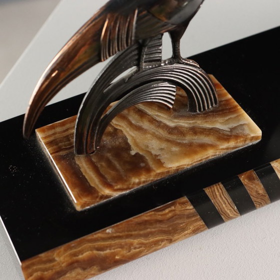 Image 1 of Orologio da Appoggio in Marmo Art Déco