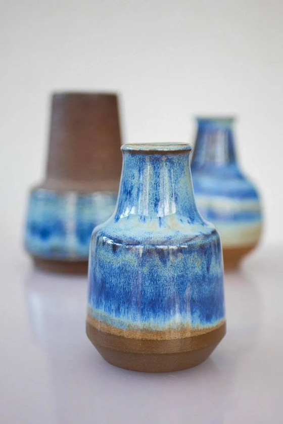 Image 1 of Mid-century modern art pottery vases by Michael Andersen, 1960s, set of 4