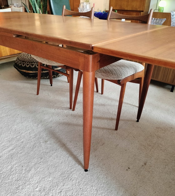 Image 1 of table de salle à manger extensible en teck vintage