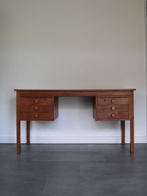 Vintage Danish Desk in Teak by Domino Møbler