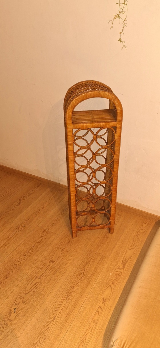 Portabottiglie Vintage Mid-Century in Rattan (per 10 bottiglie) – Wicker, Bamboo (photo 10 of 10)