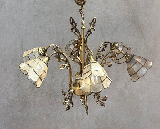 Lustre vintage italien en laiton – Brass (photo 8 of 10)