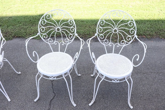 Image 1 of Tuinset met tafel en 6 fauteuils, Italië, jaren 70