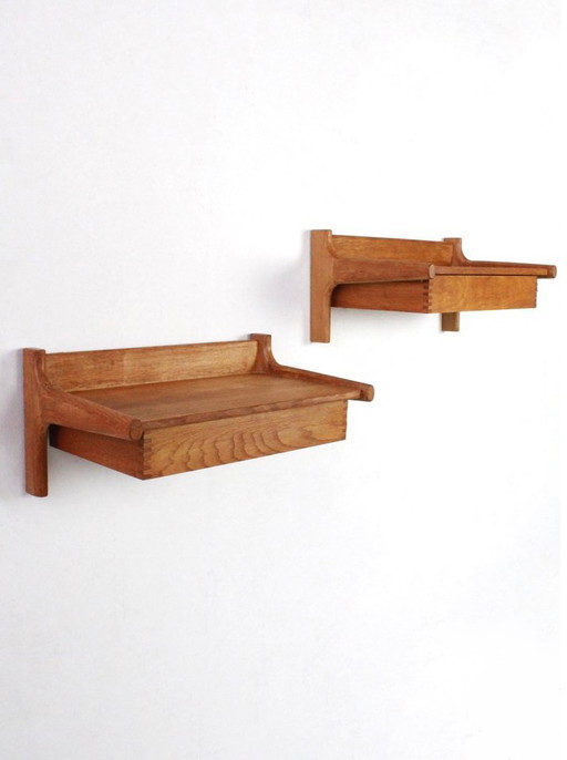 Set of two floating night cabinets by Kai Kristiansen for Kaagaards Møbelfabrik, Denmark 60's