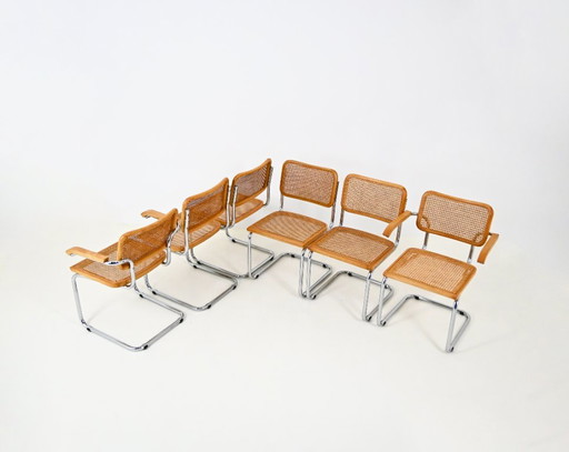Sedie da pranzo modello B32 di Marcel Breuer, set da 6 – eetkamerstoelen, Rattan, Wood (photo 2 of 11)