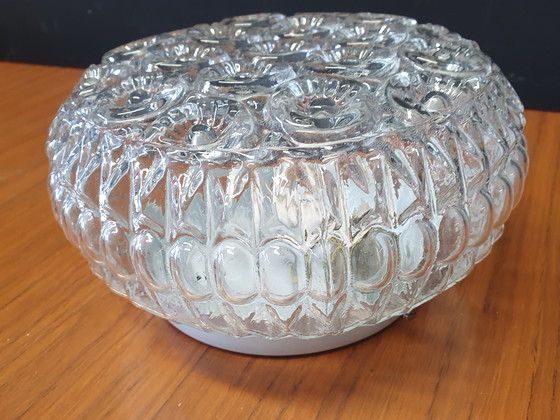 Image 1 of 1373 Plafonnier Vintage en verre transparent