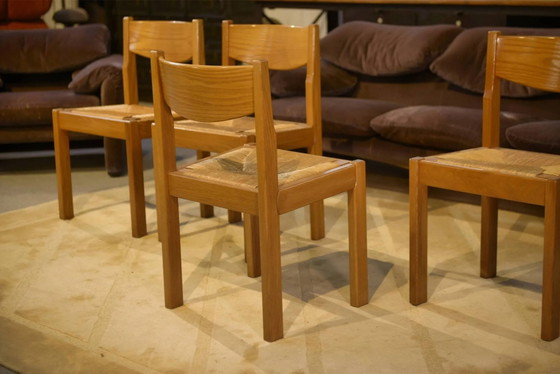 Set di 4 sedie in olmo Maison Regain anni '60 – Sedie da pranzo, Legno, Vintage (photo 10 of 12)