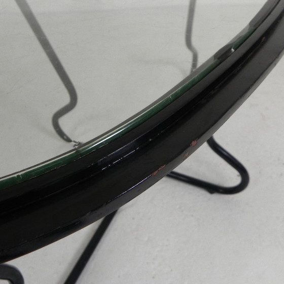 Image 1 of Conjunto de 4 sillones y mesa de centro con estructura tubular de estilo Bauhaus, década de 1950.