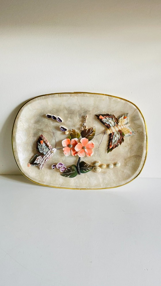Image 1 of Vassoio decorativo vintage a forma di conchiglia