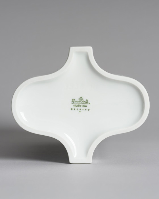 Image 1 of Rosenthal Glossy & Matte Porcelain Vase Duo Tapio Wirkkala Vintage Mid-Century