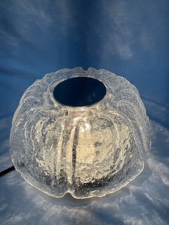 Image 1 of Plafonnier vintage en verre glacé Helena Tynell Glashütte Limbourg