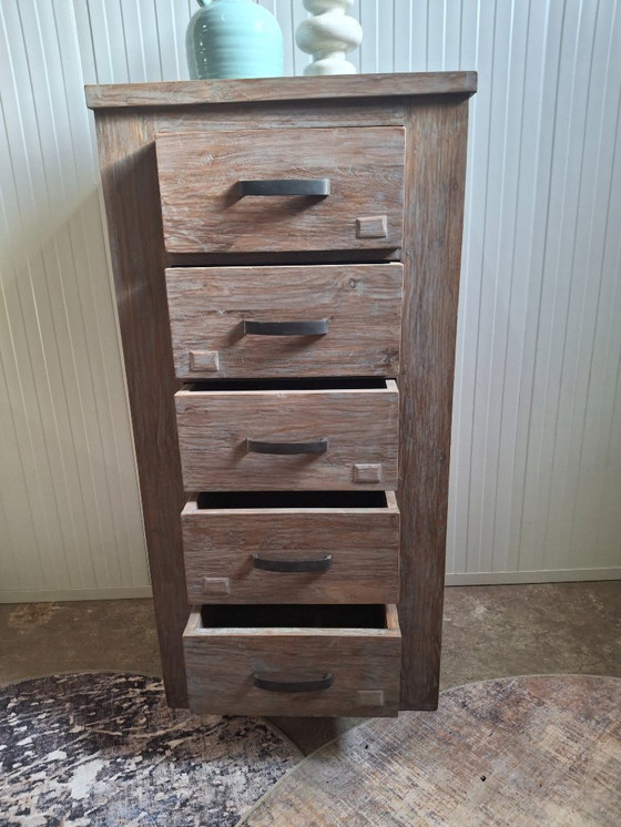 Image 1 of Cómoda de teca maciza, nueva