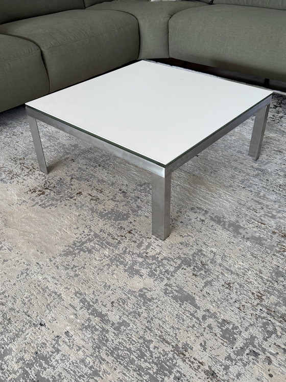 Metaform Tavolino da caffè 80x80 vetro con ceramica, Tavolini da caffè, Argentato (foto 2 di 6)