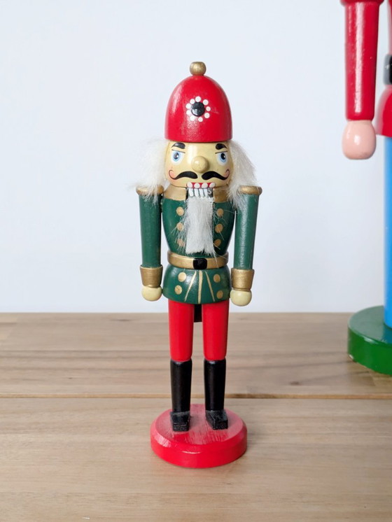 Image 1 of Petit soldat casse-noisette allemand vintage | Figurine de Noël artisanale d'art populaire