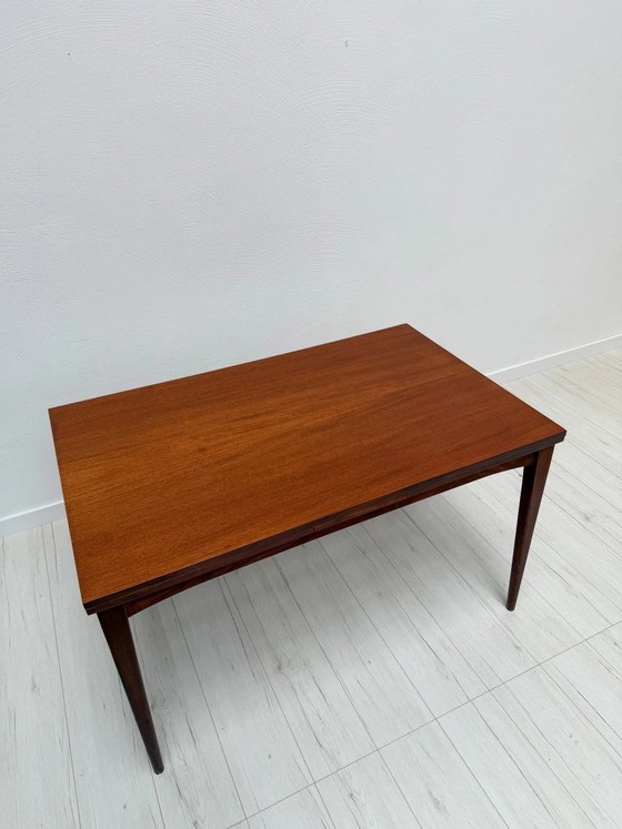 Tavolo da pranzo allungabile scandinavo in teak Mid-Century degli anni '60 – Tavoli da pranzo, Legno (photo 4 of 8)